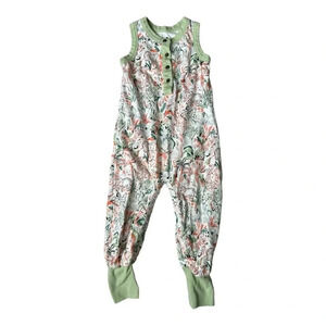 Finn & Emma Safari Colorful Print Button Sleeveless Romper // 12-18 months